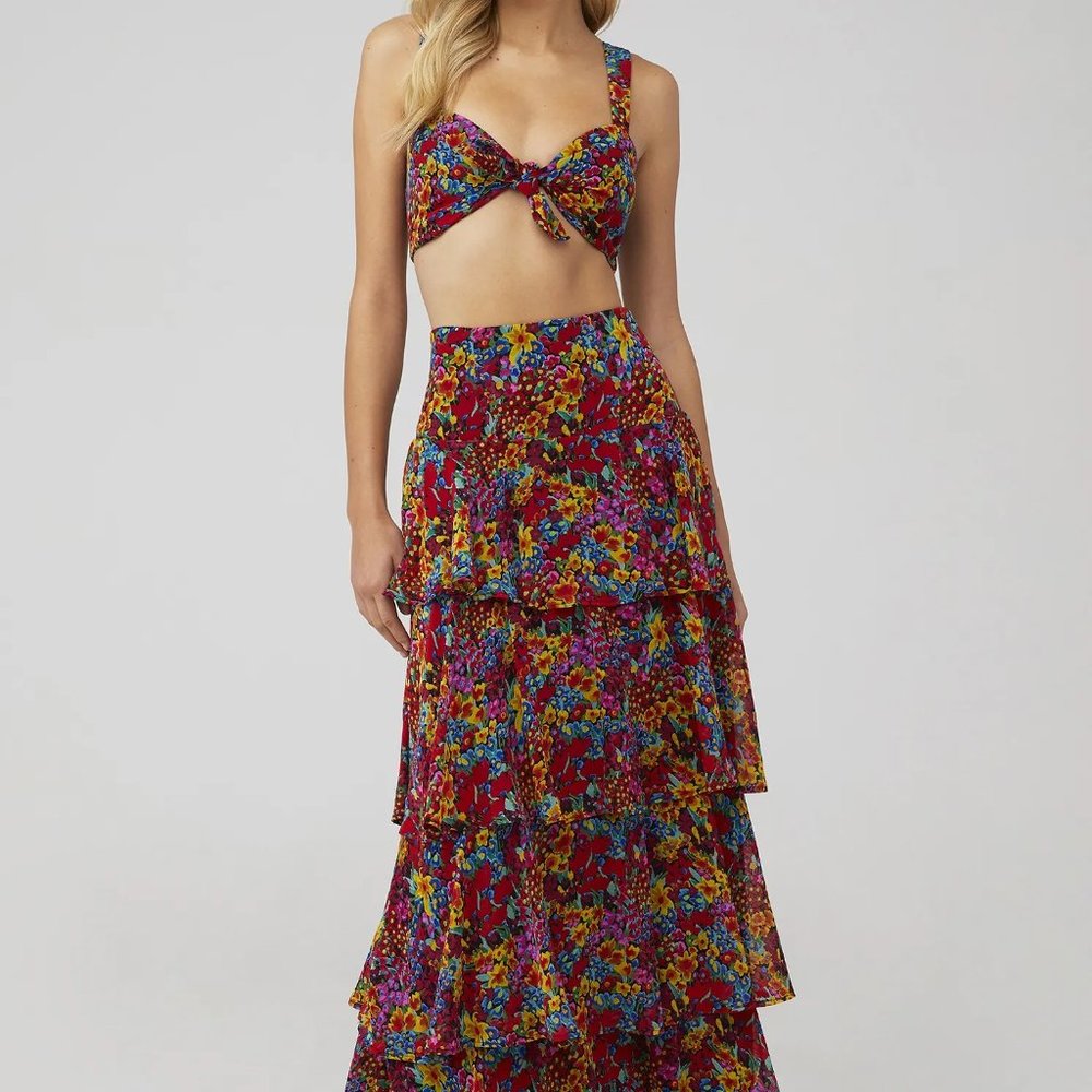 Kaden Crop Top and Katrina Swing Skirt - Garden Glow - Show Me Your Mumu